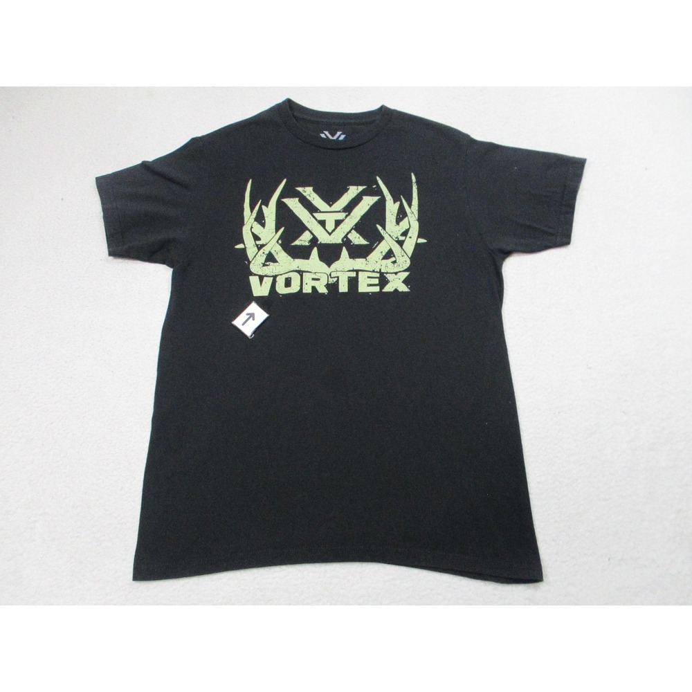 Vortex‎ Shirt Mens Medium Black Antler Logo Graphic Hunting Outdoor Tee